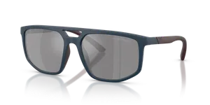 แว่นกันแดด Emporio Armani EA4248U-62606G มุมเฉียง แว่นทรงนักบินน้ำเงินด้าน