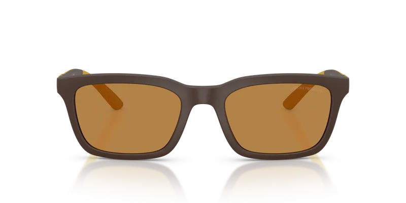 Emporio Armani EA4249U-625893 แว่นกันแดดผู้ชาย น้ำตาลด้าน เลนส์น้ำตาลอ่อน ด้านหน้า