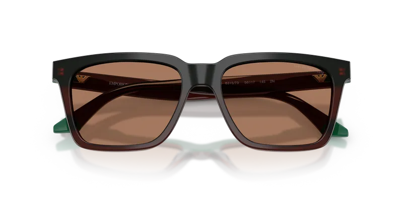 Emporio Armani EA4260F-631573 ระยะใกล้ด้านหน้า สีน้ำตาลโอปอล/เขียว