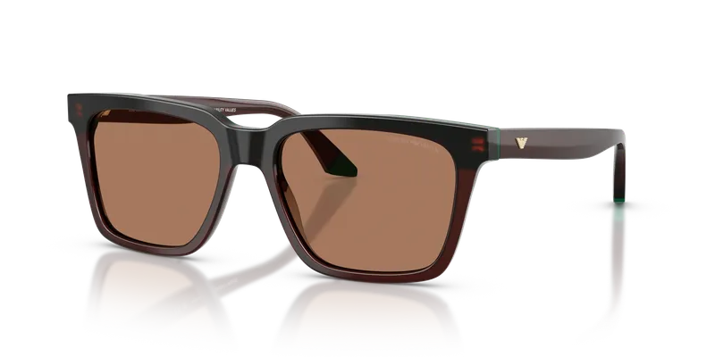 Emporio Armani EA4260F-631573 แว่นกันแดดผู้ชาย สีน้ำตาลโอปอล/เขียว มุมเฉียง