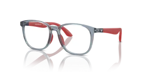 Emporio Armani EK3004F-5072 แว่นสายตาเด็ก น้ำเงินโปร่งใสประกาย มุมเฉียง