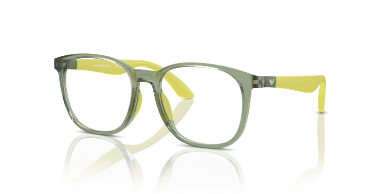 Emporio Armani EK3004F-5359 แว่นสายตาเด็ก สีเขียวใสมันเงา มุมเฉียง