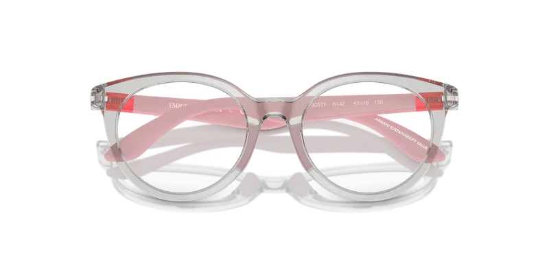 Emporio Armani EK3007F-6142 ระยะใกล้ด้านหน้า เทาโปร่งใสประกาย