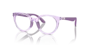 Emporio Armani EK3007F-6143 แว่นสายตาเด็ก ม่วงโปร่งใสประกาย มุมเฉียง