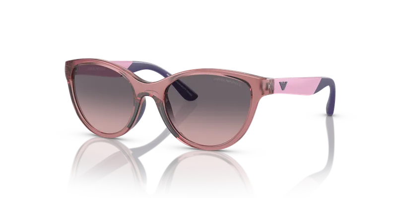 แว่นกันแดด Emporio Armani EK4003F-537646 Shiny Transparent Lilac Grey Pink Gradient Emporio Armani EK4003F-537646 แว่นกันแดดเด็ก ไลแลคโปร่งใสประกาย มุมเฉียง