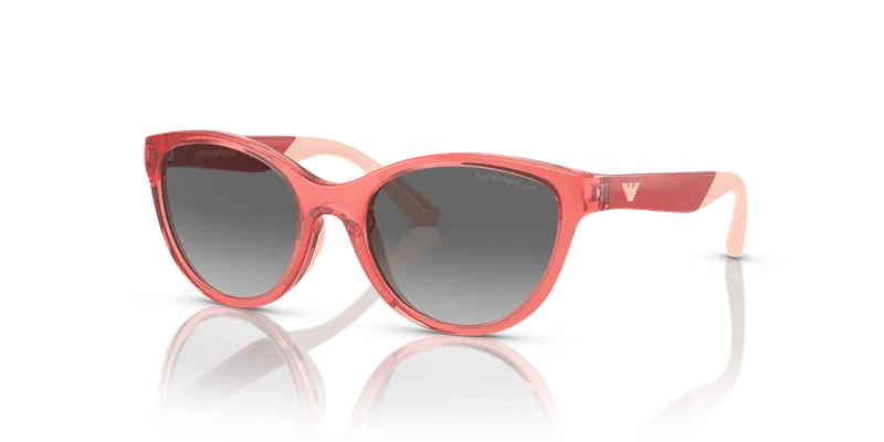 แว่นกันแดด Emporio Armani EK4003F-537711 Shiny Transparent Coral Grey Gradient Emporio Armani EK4003F-537711 แว่นกันแดดเด็ก Shiny Transparent Coral มุมเฉียง