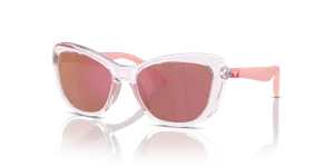 Emporio Armani EK4004F-6139D0 แว่นกันแดดเด็ก ชมพูโปร่งใสประกาย มุมเฉียง