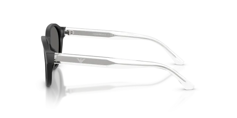 แว่นกันแดดเด็ก Emporio Armani EK4008U-500187 มุมข้าง ขาแว่นคริสตัลประกายโปร่งใส