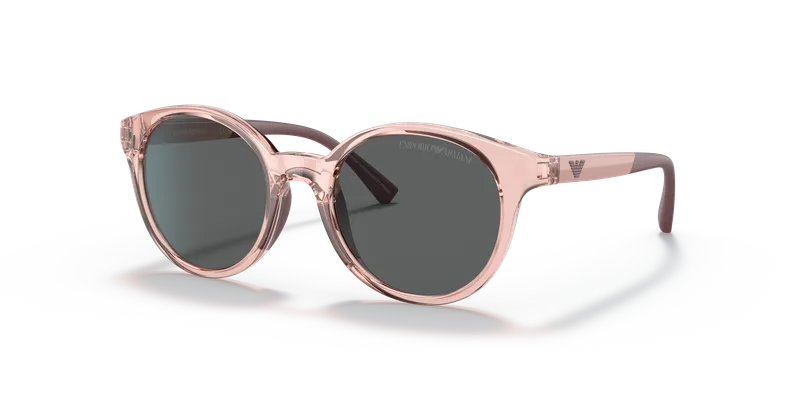 Emporio Armani EK4185F-554487 แว่นกันแดดเด็ก ชมพูโปร่งใสประกาย มุมเฉียง