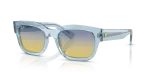 Rayban RB2228M-F708EI แว่นกันแดดสี่เหลี่ยมจัตุรัสฟ้าอ่อนโปร่งใส เลนส์ Gradient Yellow/Blue คอลเลกชัน Scuderia Ferrari สำหรับทั้งชายและหญิง