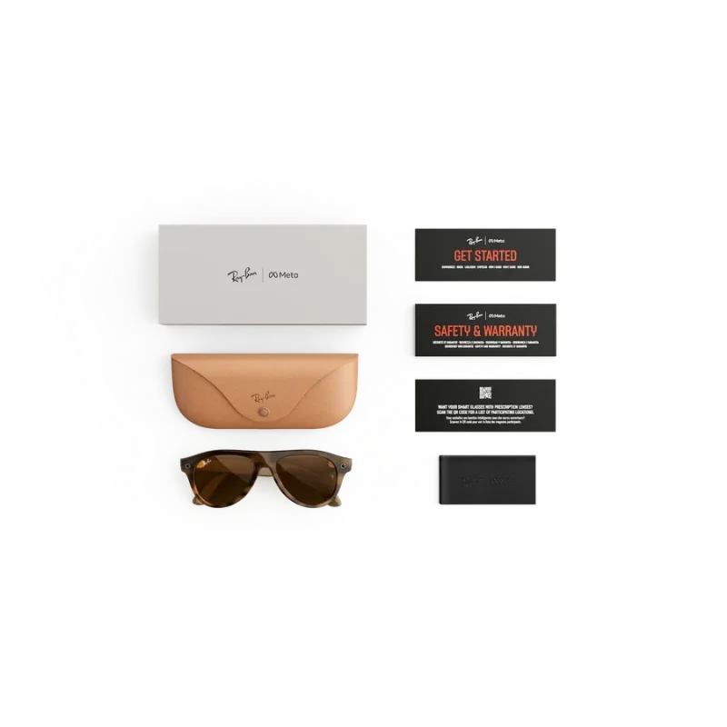 Rayban Meta Aviator Gen 3 สี Havana เลนส์ Brown อุปกรณ์ในกล่องพร้อมเคสชาร์จ