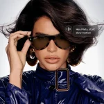 ผู้หญิงสวม Rayban Meta Aviator Gen 3 กรอบ Havana เลนส์สีน้ำตาล