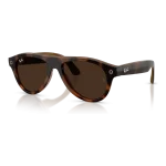 Rayban Meta Aviator Gen 3 สี Havana เลนส์ Transitions Gen S Brown มุมเฉียง เลนส์เข้มเมื่อโดนแสง