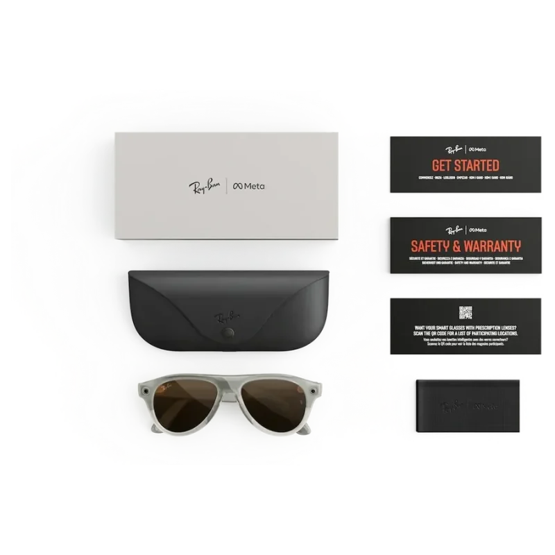 Rayban Meta Aviator Gen 3 สี Milky Warm Beige เลนส์ Transitions Brown อุปกรณ์ในกล่องพร้อมเคสชาร์จ