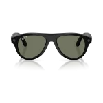 Rayban Meta Aviator Gen 3 สี Shiny Black เลนส์ Polarized Green มุมหน้า Rayban Meta Aviator Gen 3 สี Shiny Black เลนส์ Polarized Green มุมหน้า