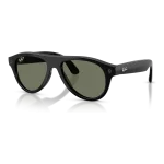 Rayban Meta Aviator Gen 3 สี Shiny Black เลนส์ Polarized Green มุมเฉียงซ้าย Rayban Meta Aviator Gen 3 สี Shiny Black เลนส์ Polarized Green มุมเฉียงซ้าย