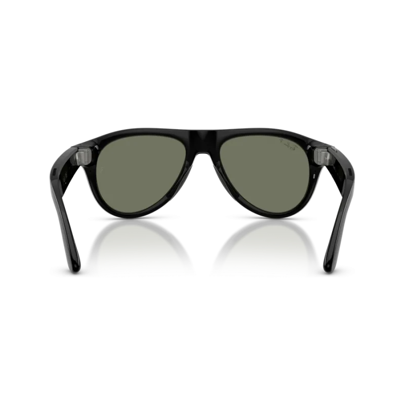Rayban Meta Aviator Gen 3 สี Shiny Black เลนส์ Polarized Green มุมด้านหลัง