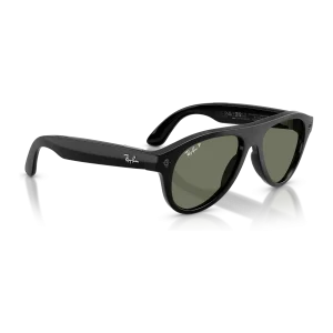 Rayban Meta Aviator Gen 3 Shiny Black Polarized Green