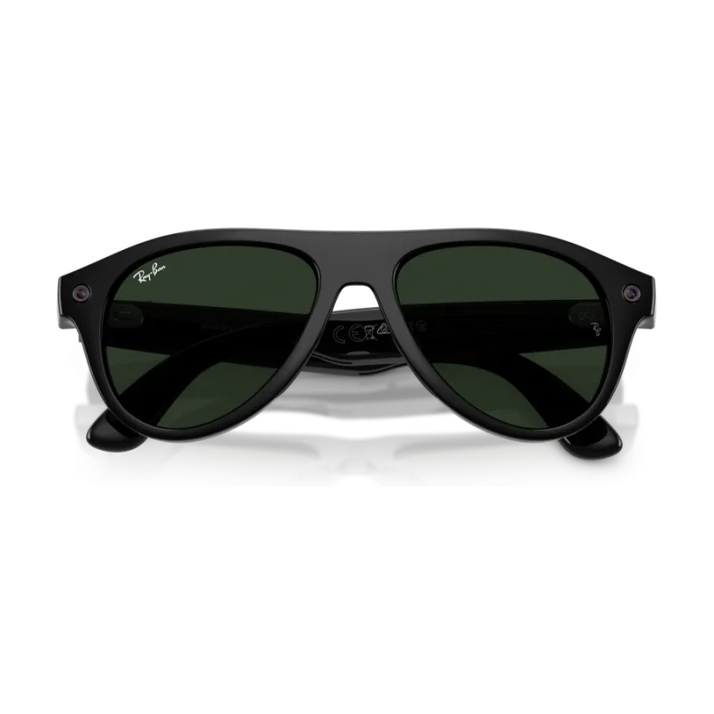 Rayban Meta Aviator Gen 3 สี Shiny Black เลนส์ Transitions Gen S Graphite Green พับขาแว่น เลนส์เข้มเมื่อโดนแสง