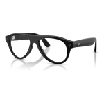 Rayban Meta Aviator Gen 3 สี Shiny Black เลนส์ Transitions Gen S Graphite Green มุมเฉียงซ้าย