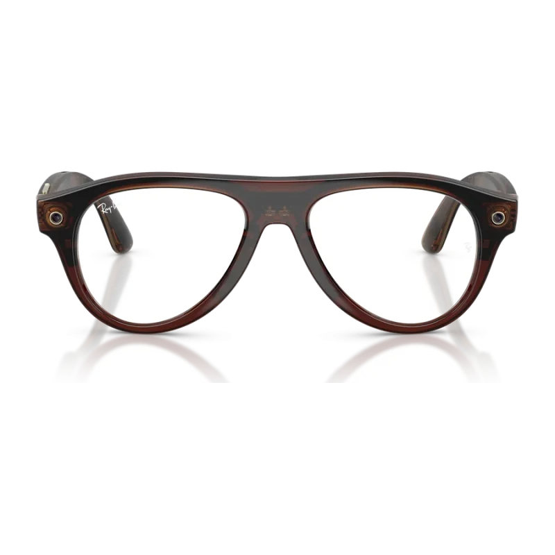 Rayban Meta Aviator Gen 3 สี Transparent Umber เลนส์ Transitions Jade มุมหน้า
