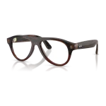 Rayban Meta Aviator Gen 3 สี Transparent Umber เลนส์ Transitions Jade มุมเฉียงซ้าย