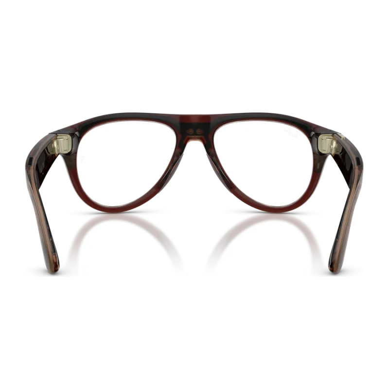 Rayban Meta Aviator Gen 3 สี Transparent Umber เลนส์ Transitions Jade มุมด้านหลัง