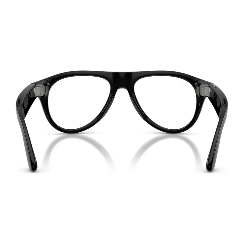 Rayban Meta Aviator Optics Gen 3 สี Shiny Black เลนส์ใส Demo Lens มุมด้านหลัง