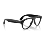 Rayban Meta Aviator Optics Gen 3 สี Shiny Black เลนส์ใส Demo Lens มุมเฉียงขวา