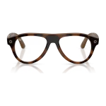 Rayban Meta Aviator Optics Gen 3 สี Shiny Havana เลนส์ใส Demo Lens มุมหน้า