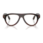 rayban-meta-aviator-optics-gen-3-transparent-umber-clear-front Rayban Meta Aviator Optics Gen 3 สี Transparent Umber เลนส์ใส Demo Lens มุมหน้า