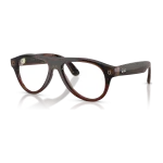 rayban-meta-aviator-optics-gen-3-transparent-umber-clear-quarter-left Rayban Meta Aviator Optics Gen 3 สี Transparent Umber เลนส์ใส Demo Lens มุมเฉียงซ้าย