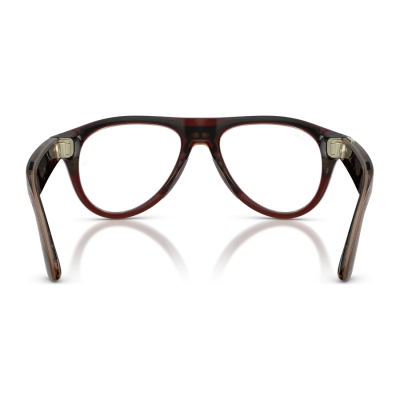 Rayban Meta Aviator Optics Gen 3 สี Transparent Umber เลนส์ใส Demo Lens มุมด้านหลัง
