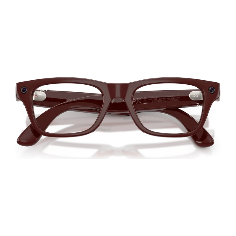 Rayban Meta Blayzer Optics Gen 2 สี Brick Brown เลนส์ใส Demo Lens พับขาแว่น