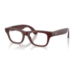 rayban-meta-blayzer-brick-brown-clear-gen-2-quarter-left Rayban Meta Blayzer Optics Gen 2 สี Brick Brown เลนส์ใส Demo Lens มุมเฉียงซ้าย