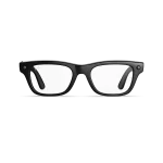 Front view of Rayban Meta Blayzer Optics (Gen 2) with Solid Matt Black frames with Clear lenses.