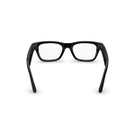 Rear view of Rayban Meta Blayzer Optics (Gen 2) with Solid Matt Black frames with Clear lenses.