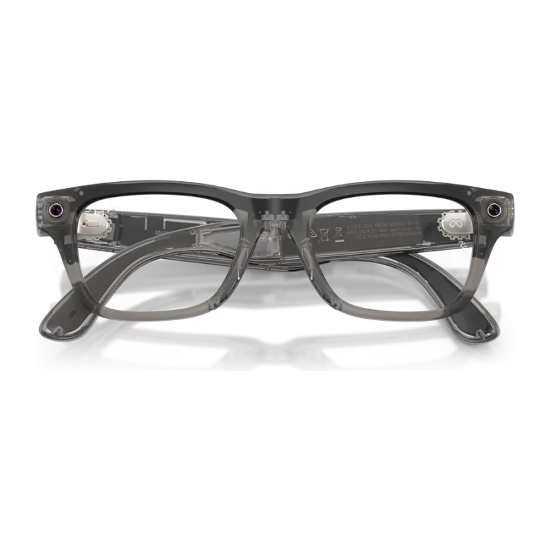 Rayban Meta Blayzer Optics Gen 2 สี Matte Transparent Ice Grey เลนส์ใส Demo Lens พับขาแว่น