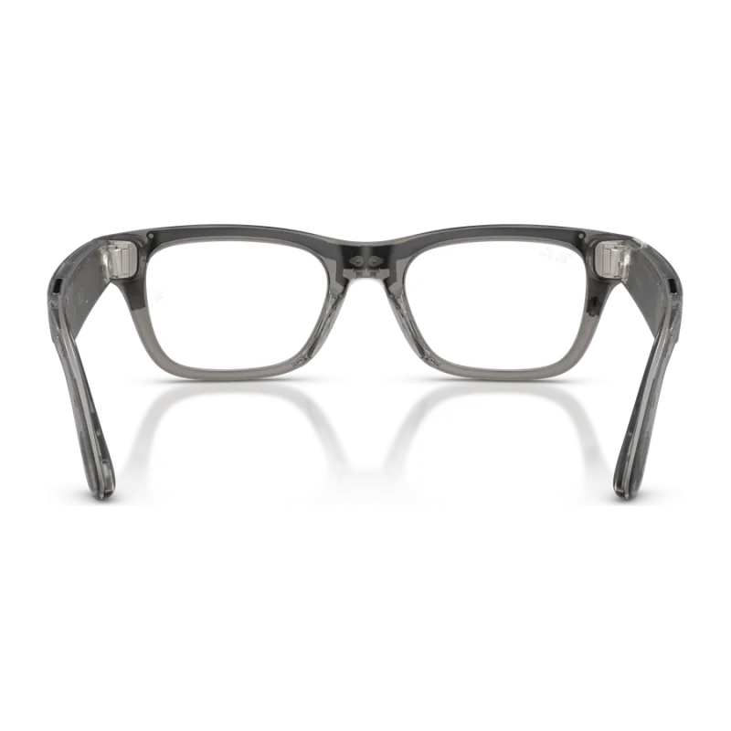 Rayban Meta Blayzer Optics Gen 2 สี Matte Transparent Ice Grey เลนส์ใส Demo Lens มุมด้านหลัง