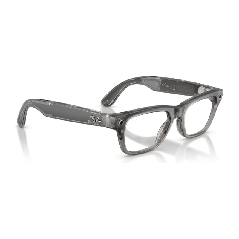 rayban-meta-blayzer-matte-transparent-ice-grey-clear-gen-2-right Rayban Meta Blayzer Optics Gen 2 สี Matte Transparent Ice Grey เลนส์ใส Demo Lens มุมเฉียงขวา