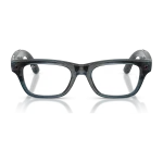 Rayban Meta Blayzer Optics Gen 2 สี Transparent Ocean Blue เลนส์ใส Demo Lens มุมหน้า