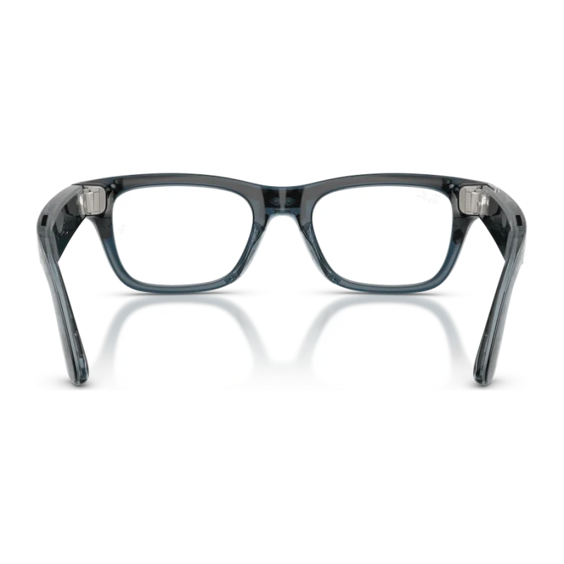 Rayban Meta Blayzer Optics Gen 2 สี Transparent Ocean Blue เลนส์ใส Demo Lens มุมด้านหลัง