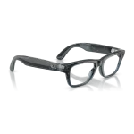 Rayban Meta Blayzer Optics Gen 2 สี Transparent Ocean Blue เลนส์ใส Demo Lens มุมเฉียงขวา