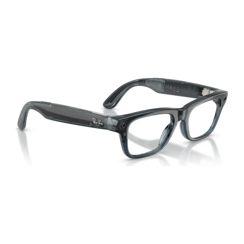 rayban-meta-blayzer-transparent-ocean-blue-clear-gen-2-right Rayban Meta Blayzer Optics Gen 2 สี Transparent Ocean Blue เลนส์ใส Demo Lens มุมเฉียงขวา