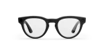 Front view of Rayban Meta Headliner glasses with Matte Black frames with Clear lenses.