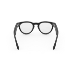Rear view of Rayban Meta Headliner glasses with Matte Black frames with Clear lenses.