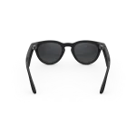 Rear view of Rayban Meta Headliner glasses with Matt Black frames with Polarised Gradient Graphite sun lenses.