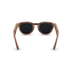 Rear view of Rayban Meta Headliner glasses with Matt Transparent Peach frames with Grey Transitions® lenses.