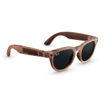 Right quarter view of Rayban Meta Headliner glasses with Matt Transparent Peach frames with Grey Transitions® lenses.
