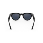 Rear view of Rayban Meta glasses with Shiny Black frames with Clear to Sapphire Transitions® lenses.